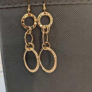 Long gold dangles